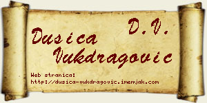 Dušica Vukdragović vizit kartica